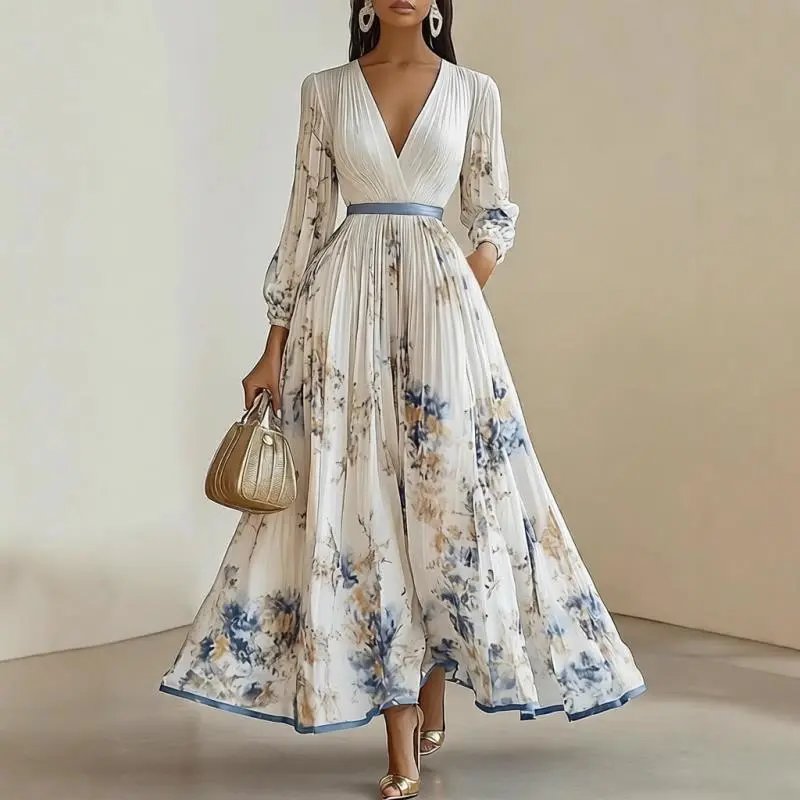 shein temu 亚马逊独立站欧美外贸爆款印花度假连衣裙