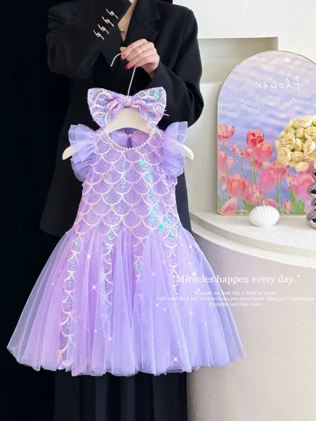 Design Mapplethorpe Pink Pearl-Trimmed Tulle Dress with Bow Accent Dress - 20