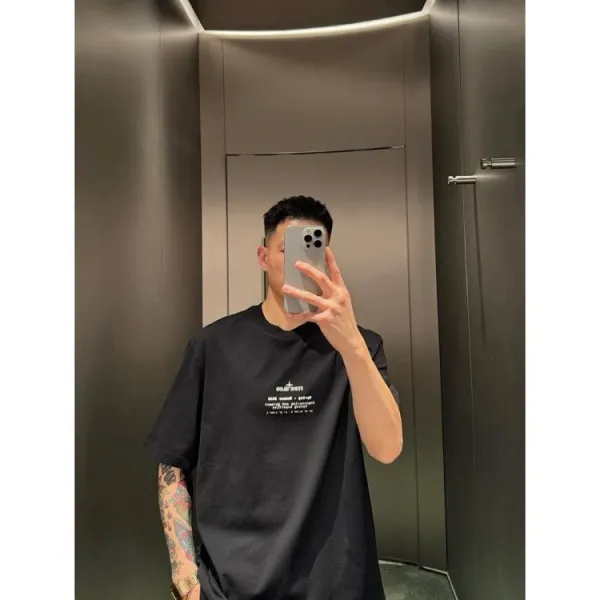 Stone Island Compass Logo Print Black T-Shirt - 6