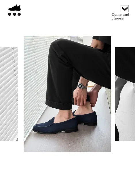 Design Suede Loafer Brown Casual Shoes - 7