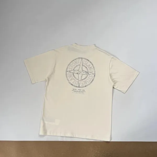 Stone Island Compass Logo Print Black T-Shirt - 14