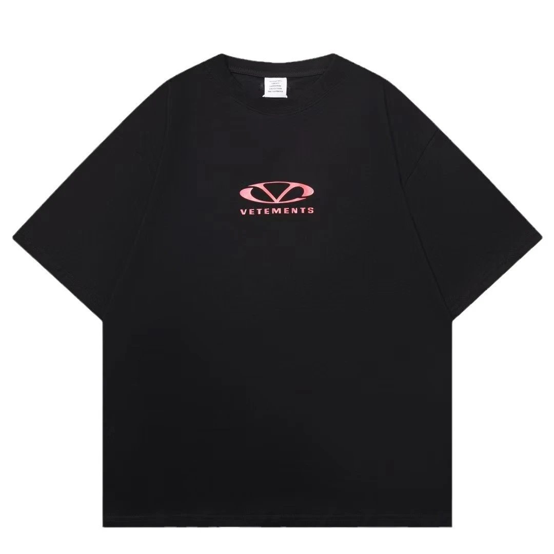 Vetements Graphic Print Black Oversized T-Shirt