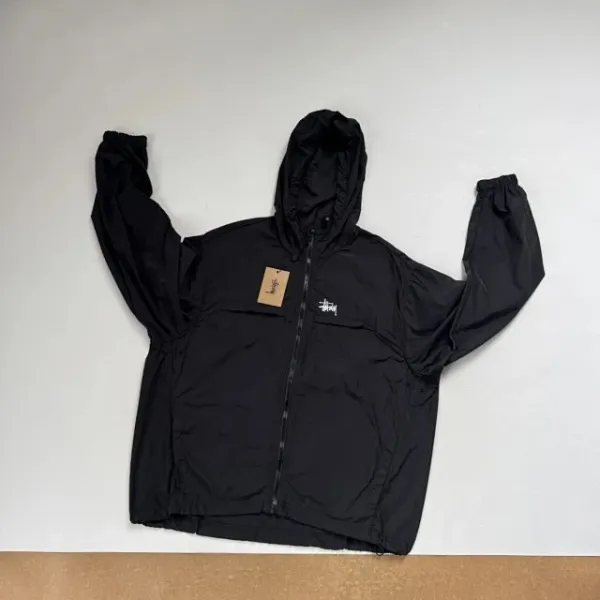 Stussy Leopard Print Hooded Windbreaker Jacket Outerwear - 22
