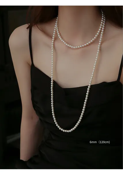 Design Pearl Strand Necklace White Jewelry - 5