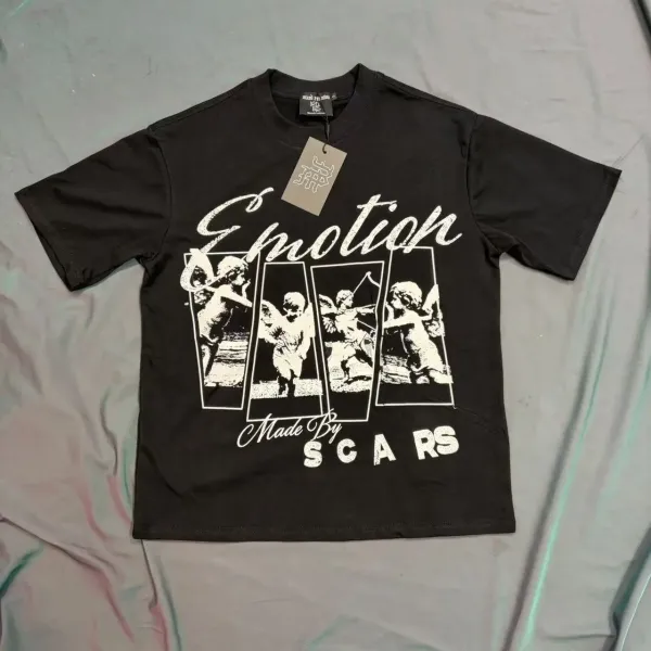 Design Mixed Emotion Emotion Made By Scars Black Graphic T-Shirt T-Shirts - 1