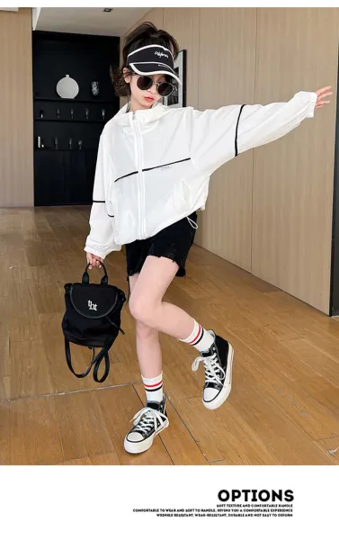 Design MINGDA LIG White Windbreaker Jacket Outerwear.windbreaker - 8