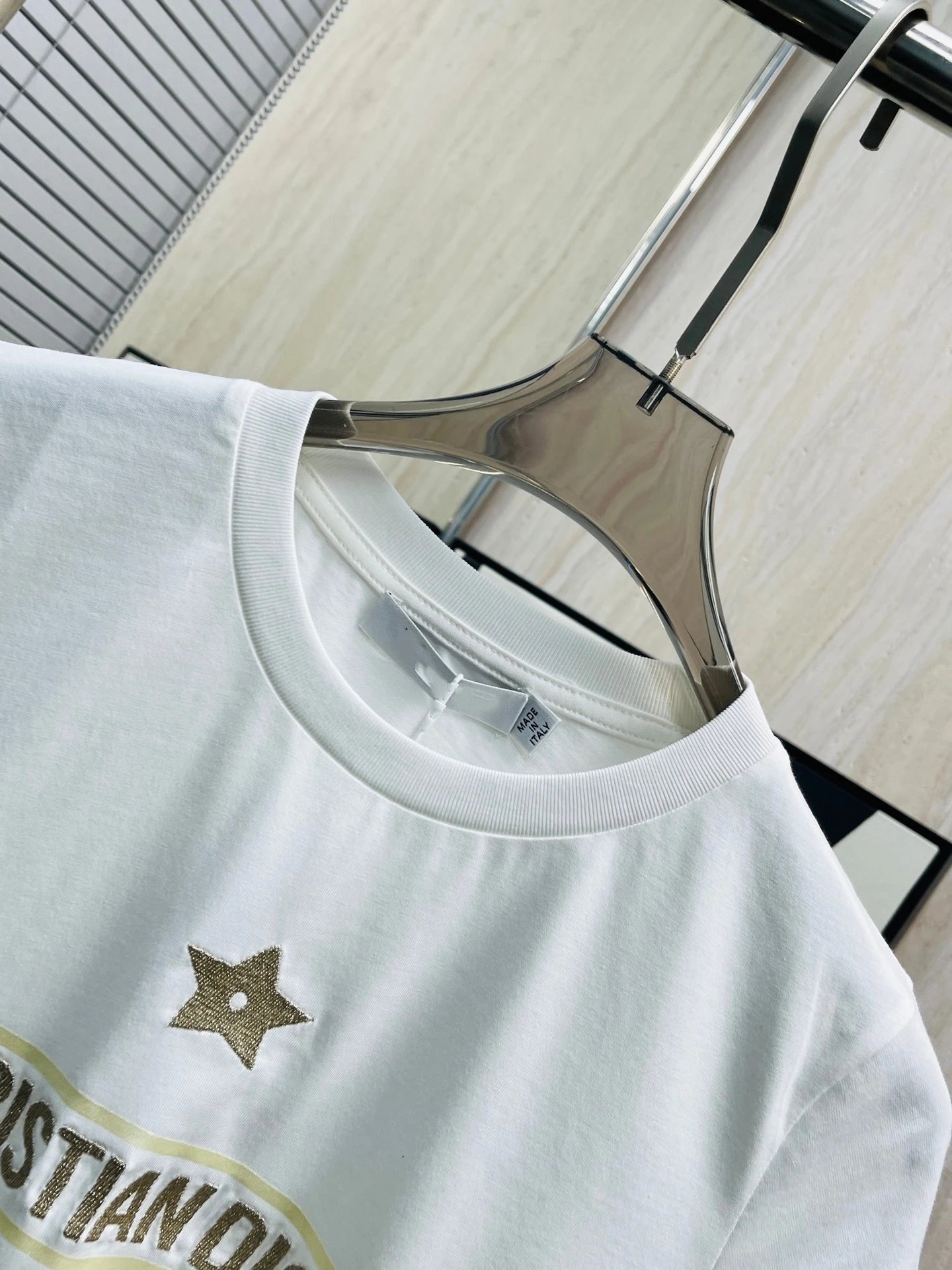 Dior Christia DIO Star Logo White T-Shirt - 12