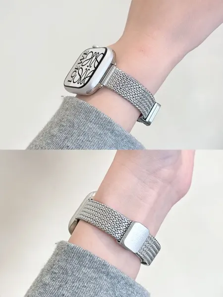 Loewe Anagram Smartwatch Band Silver Mesh Strap Watches - 10
