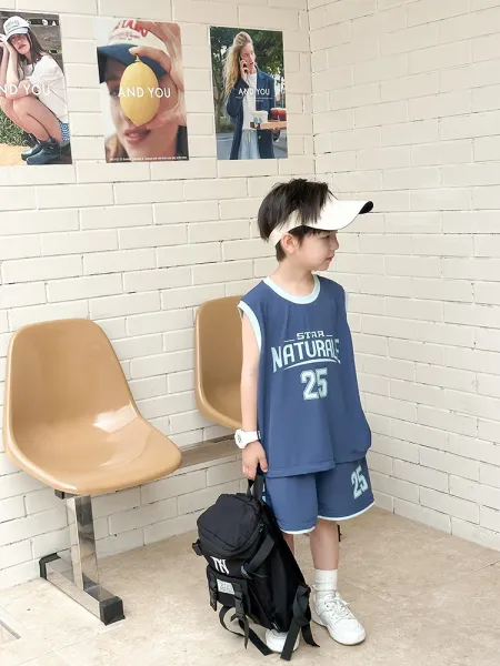 Design Star Nature 25 Basketball Jersey Set Navy Blue - 30