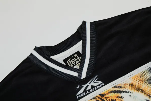 Hellstar Tiger Print Mesh Jersey Black / Green / White - 9