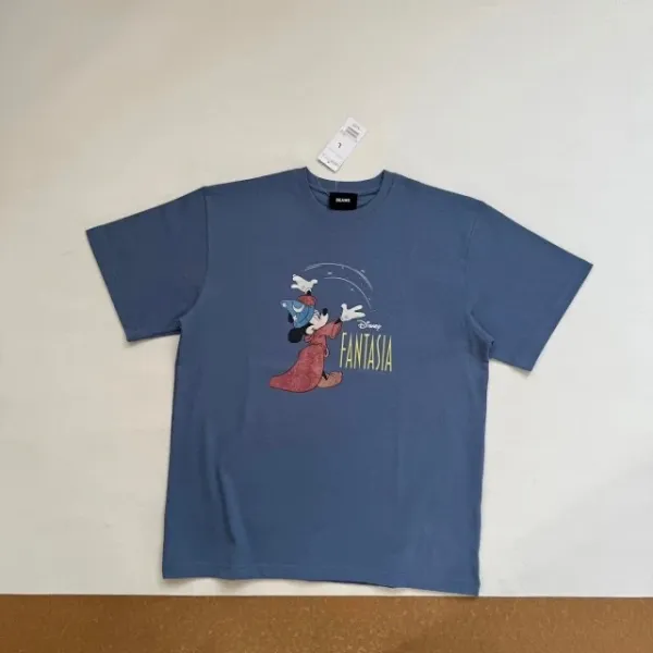 Design Disney Fantasia Mickey Mouse Graphic Oversized T-Shirt Gray T-Shirts - 18
