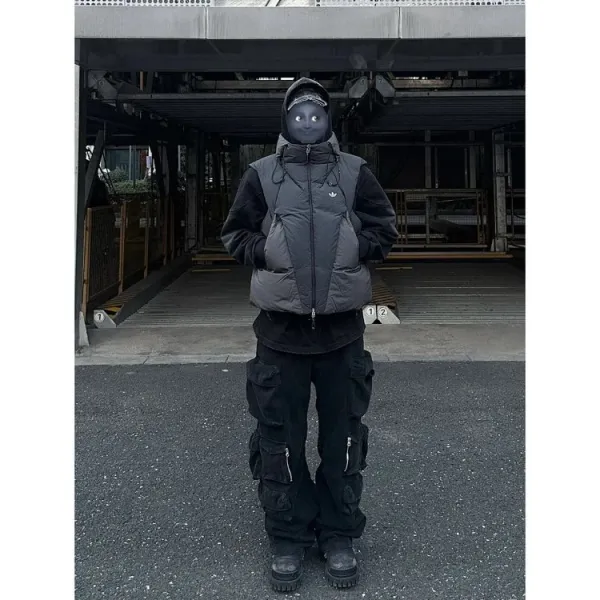Design Puffer Vest Multi-Color Layered Outerwear - 15