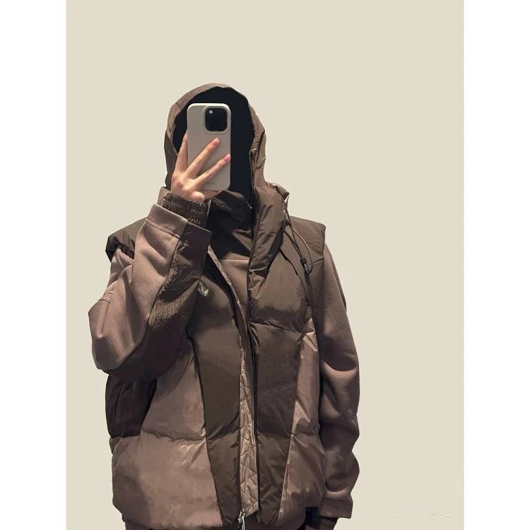 Design Puffer Vest Multi-Color Layered Outerwear - 17