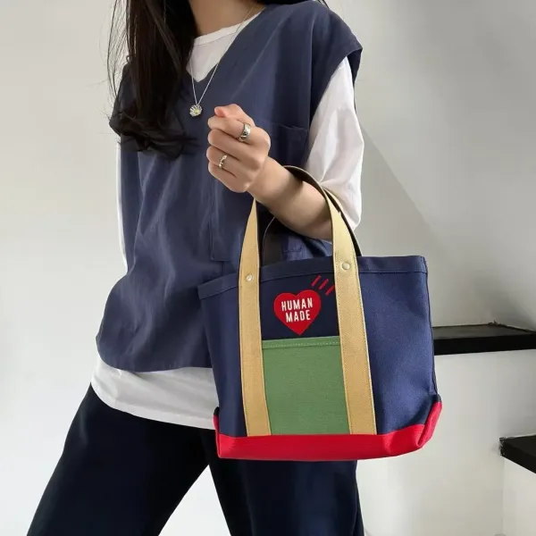 Human Made Colorblock Tote Bag Multicolor Handbag - 14