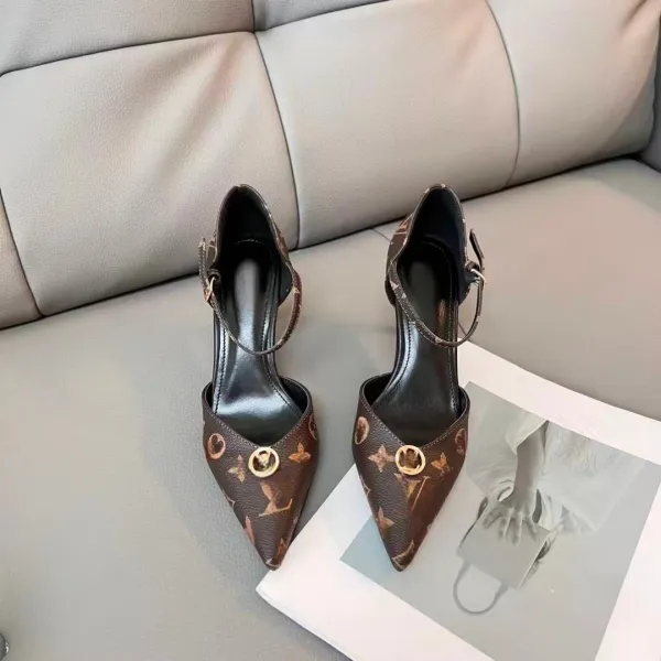 Design Pointed-Toe Mary Jane Stiletto Heels Black - 5