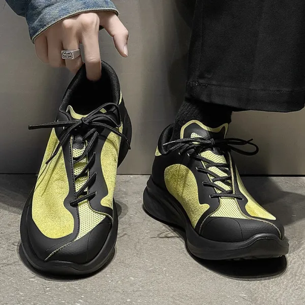 Design Chunky Sneakers Lime Green and Black - 1