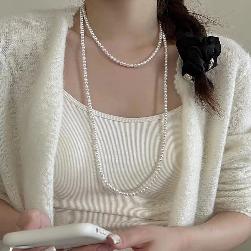 Design Pearl Strand Necklace White Jewelry - 13