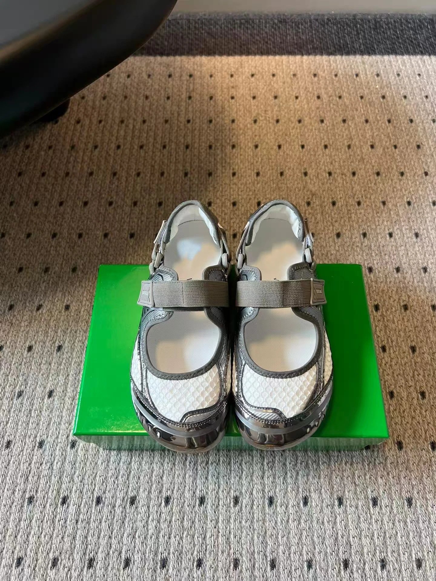 Balenciaga Triple S Mary Jane Silver White Sneakers Chunky Sneakers