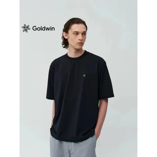 Design Goldwin Minimal Logo Cropped T-Shirt White and Black T-Shirts - 4