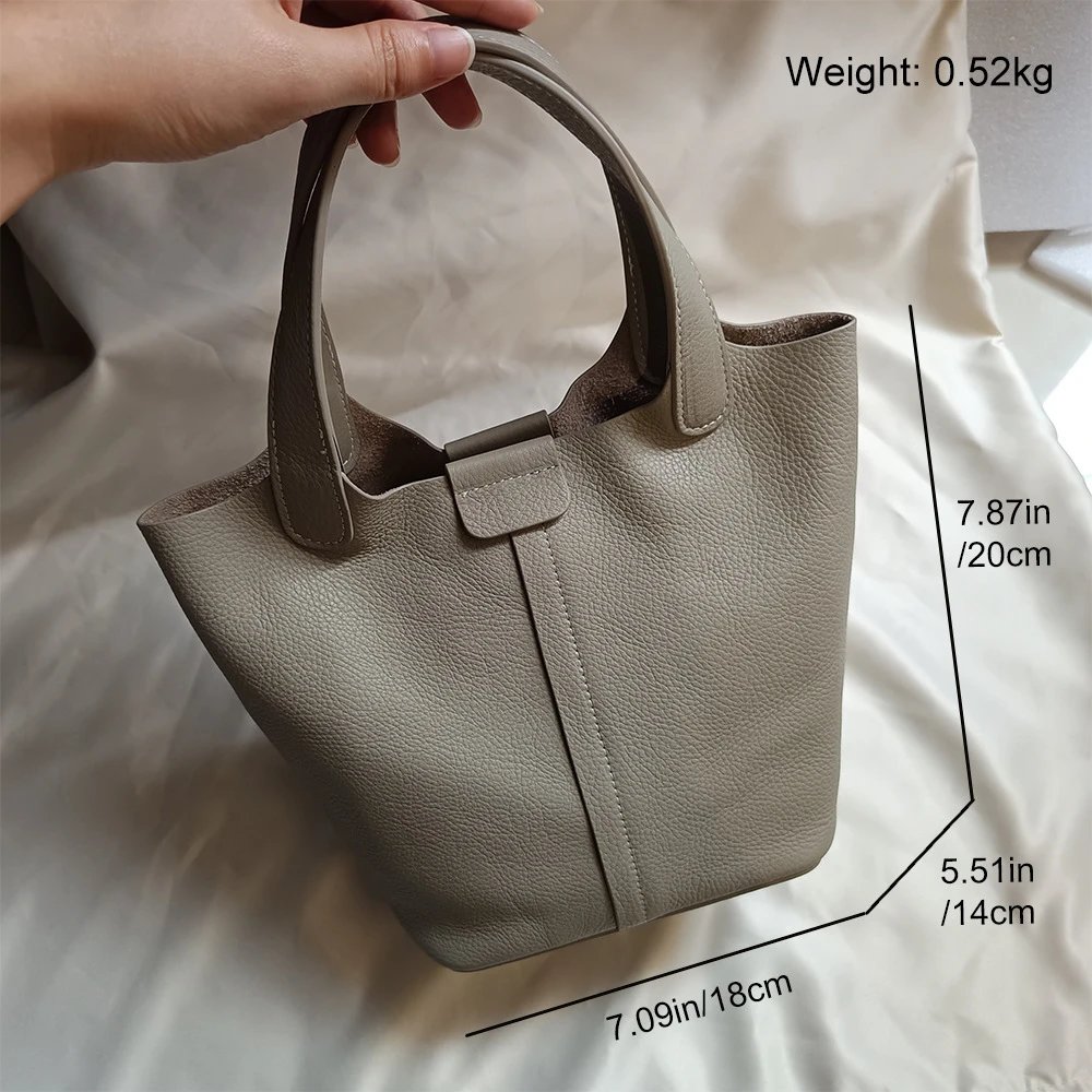 Design Mini Bucket Bag Beige Handbag
