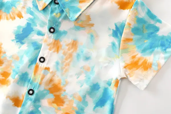 Design DARKWILL Bear Print Short-Sleeve Shirt and Shorts Set Multicolor Sets - 16