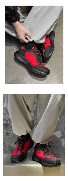 Design Chunky Mesh Sneakers in Off-White - 7