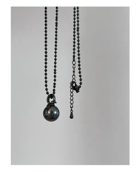 Design Black Pearl Bead Necklace Jewelry - 14