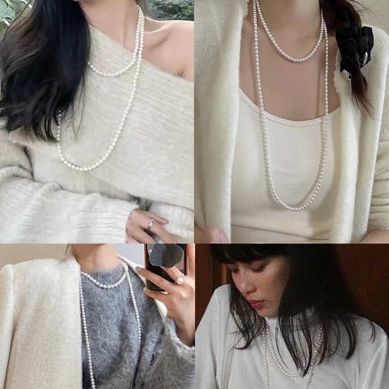 Pearl Double Layer White Classic Necklace