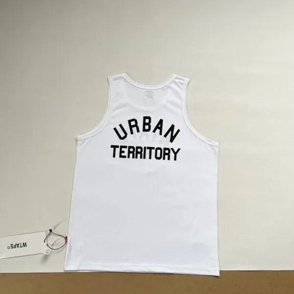A Bathing Ape WTAPS Arch Logo Tank Top in White, Gray, Navy, and Army Green Vest Top - 22