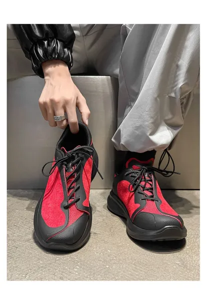 Design Chunky Mesh Sneakers in Off-White - 15