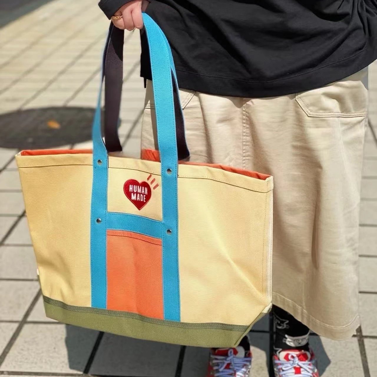 Human Made Colorblock Canvas Tote Bag