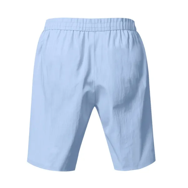 Design Drawstring Waist Shorts White - 14