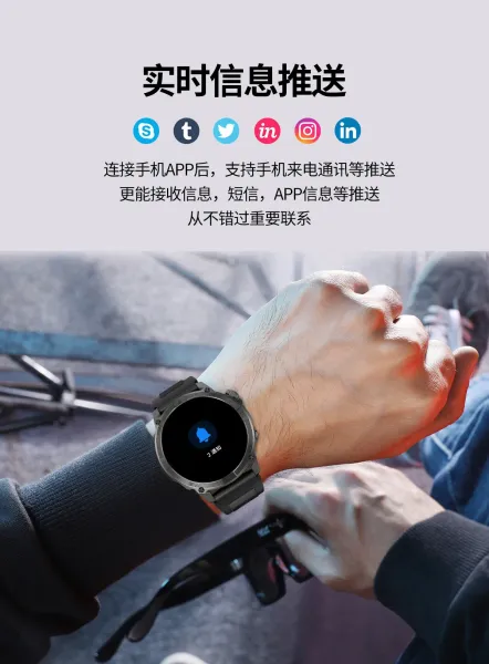 Design GPS Smartwatch Black with AMOLED Display Smartwatches - 17