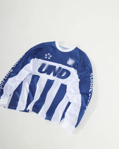 Casa Sport Long-Sleeve Mesh Jersey Blue and White - 1