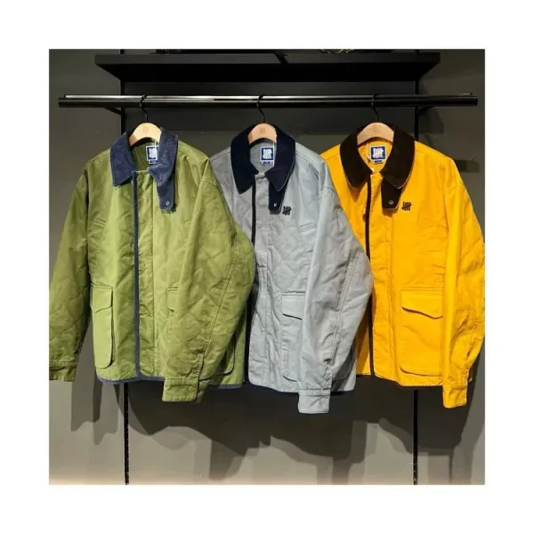 C.P. Company Quilted Field Jacket Olive Green / Yellow / Gray Outerwear - 4