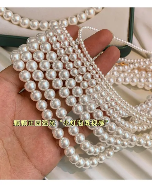 Design Pearl Choker Necklace Set in 2mm, 3mm, and 4mm Sizes White Necklaces Jewelry - 8