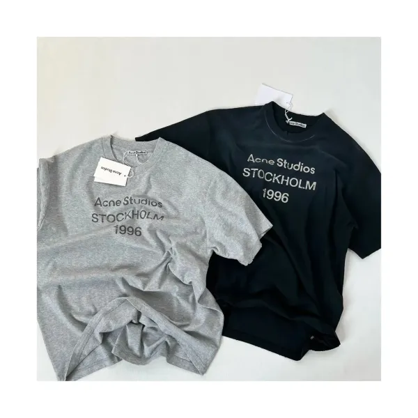 Acne Studios Stockholm 1996 Graphic T-Shirt Black and Gray - 5