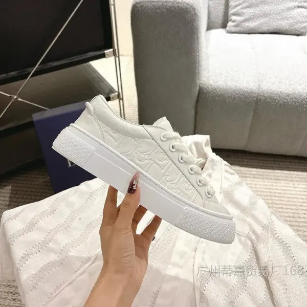 Dior B23 Oblique White Platform Sneakers Chunky Sneakers - 1