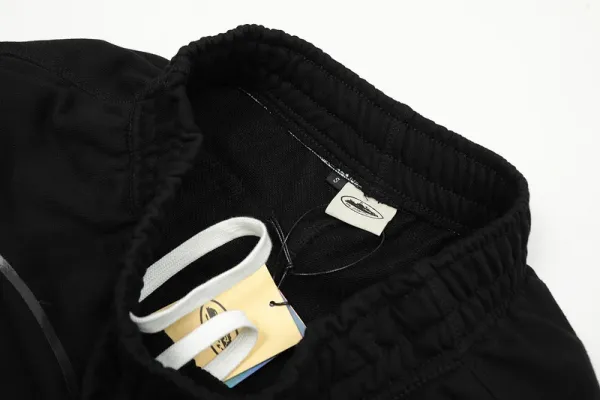 Design Graphic Print Black Sweat Shorts - 19