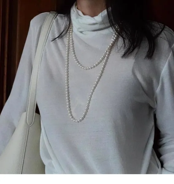 Design Pearl Strand Necklace White Jewelry - 11
