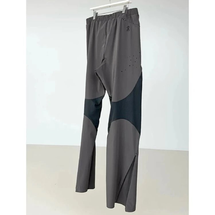 Design Technical Pants Gray Multi-Tone Windbreaker-Style Pants - 5