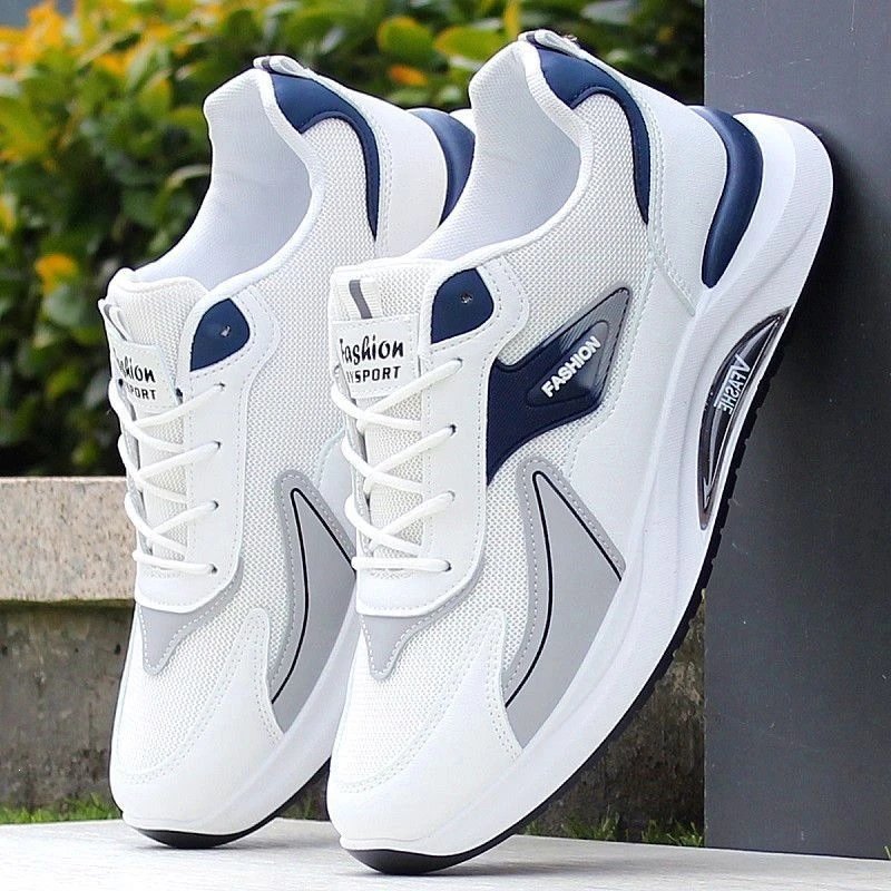 Design Fashion Sport Running Shoes White Navy Gray Sneakers Running Shoes