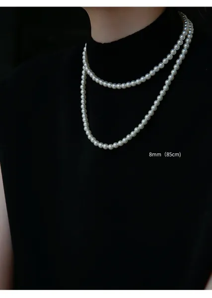 Design Pearl Strand Necklace White Jewelry - 26