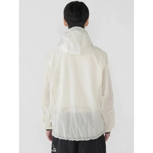 Design ROA x And Wander Lightweight Hooded Windbreaker Beige Outerwear - 14