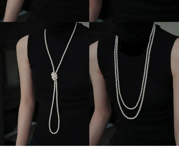 Design Pearl Strand Necklace White Jewelry - 15