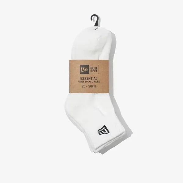 New Era Essential Ankle Socks White - 7