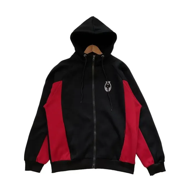 Design Track Jacket Black with Red Arrow Motif Outerwear - 47