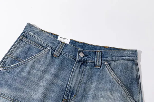 Carhartt Work In Progress Double Knee Shorts Black Denim - 14