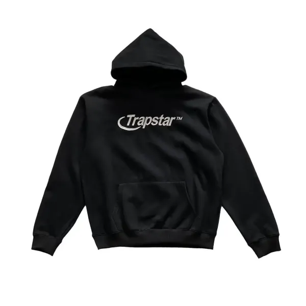 Trapstar Logo Hoodie Black - 1