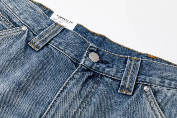 Carhartt Work In Progress Double Knee Shorts Black Denim - 15